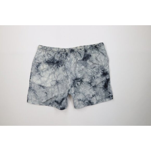 Vintage 90s Esprit Mens Large Acid Wash Lined Shorts Swim Trunks Gray Nylon - Picture 1 of 13